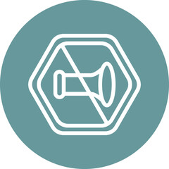 Vector Design No Horn Icon Style
