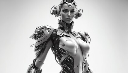 model posing woman robot 