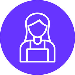 Vector Design Lady Seller Icon Style