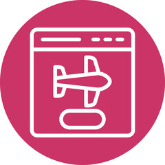 Vector Design Flight Booking Icon Style