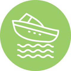 Vector Design Speed Boat Icon Style