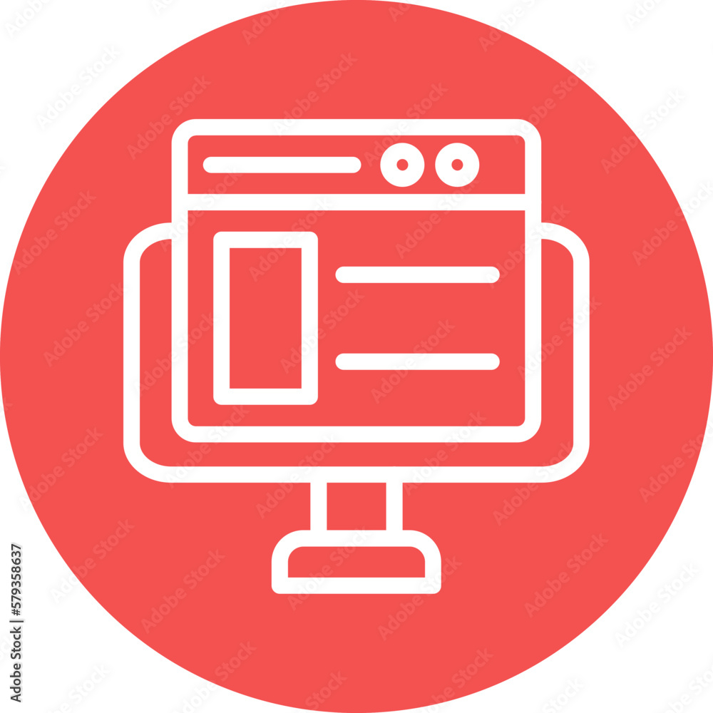 Poster vector design website icon style