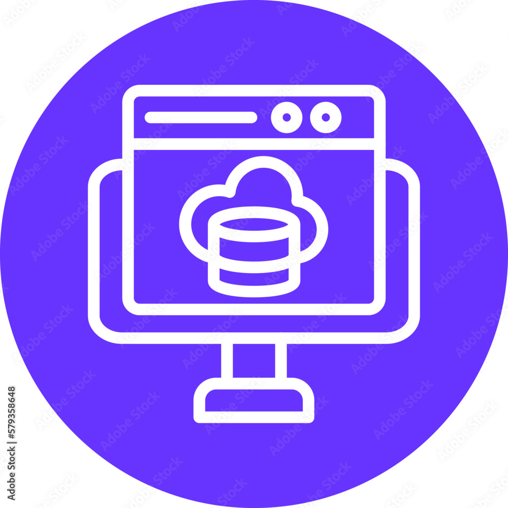 Poster Vector Design Cloud Computing Icon Style