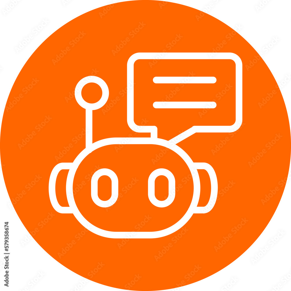 Poster vector design chat bot icon style