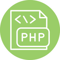 Vector Design PHP File Icon Style