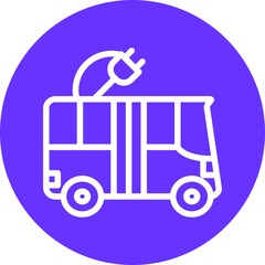 Vector Design Electric Bus Icon Style