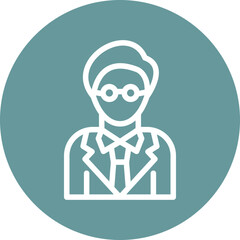 Vector Design Male Professor Icon Style