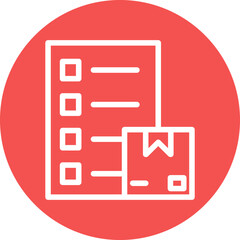 Vector Design Parcels Checklist Icon Style