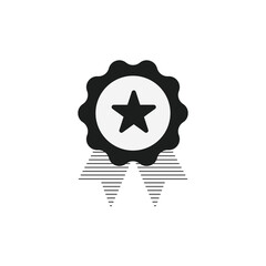Black and white top-quality badge icon. Premium Quality Badge.