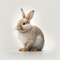 Cute rabbit. Generative AI.