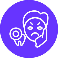 Vector Design Toothache Icon Style