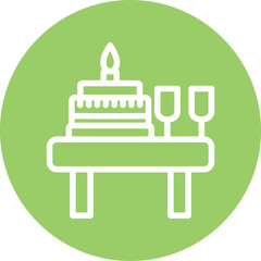 Fototapeta premium Vector Design Birthday Table Icon Style