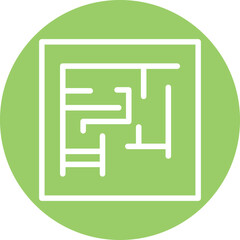 Vector Design Evacuation Plan Icon Style