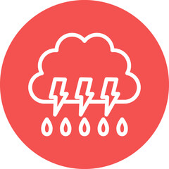 Vector Design Thunderstorm Icon Style