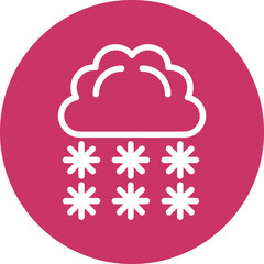 Vector Design Heavy Snow Icon Style