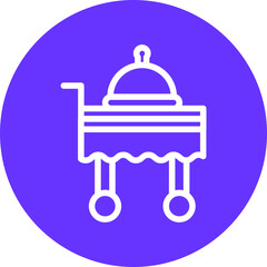 Vector Design Serving Cart Icon Style