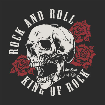 Rock and roll colorful poster