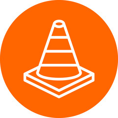 Vector Design Road Cone Icon Style