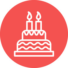 Vector Design Birthday Cake Icon Style