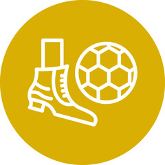 Vector Design Soccer Free Kick Icon Style