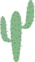 Naklejka premium Cactus Illustration Decoration Elements In Cartoon Style