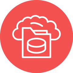 Vector Design Cloud Storage Icon Style