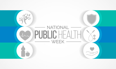 National Public health week observed each year During first full week of April across United states. Vector illustration