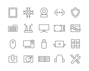 Computer Icons - Vector Line. Editable Stroke. © TVHAPPYLINE