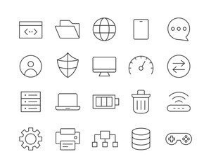 Computer Icons - Vector Line. Editable Stroke. © TVHAPPYLINE