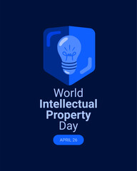 world intellectual property banner on blue background