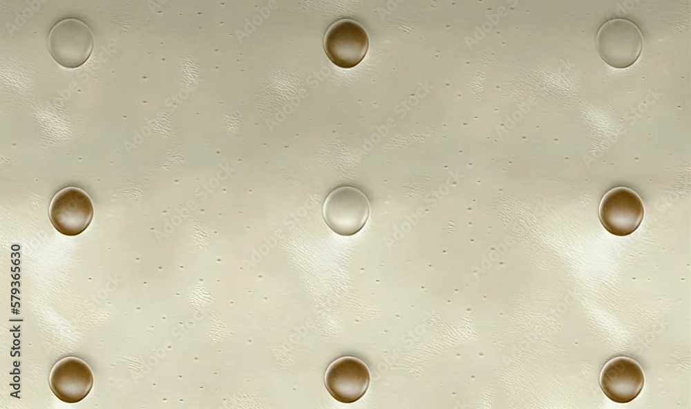 Poster a close up of a mattress with many circles on it. generative ai