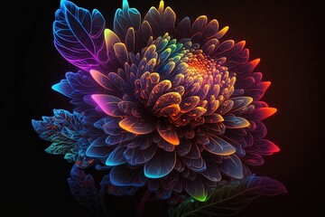 What Dreams May Come from a Neon Flower Generative AI
