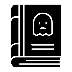 Ghost symbol on book denoting horror book vector, modern style