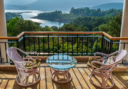 A view of Umiam Lake, Shillong, Meghalaya, India