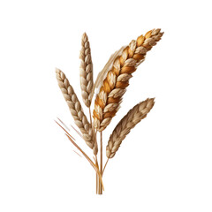 Wheat. Wheat grain on transparent background. Generative AI.