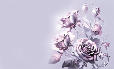 abstract background with flowers.Generated Aİ