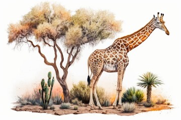 giraffe in the savannah