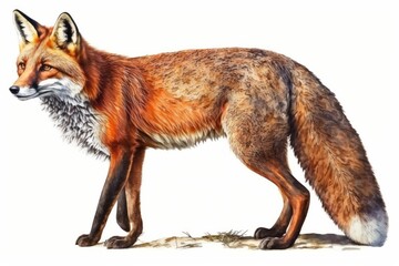 Fototapeta premium red fox vulpes 4 years old standing