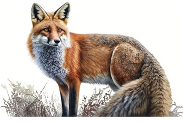Fototapeta premium red fox vulpes 4 years old