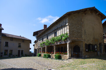 Stone architecture of Perouge, medieval village in France