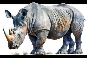 Fototapeta premium rhino isolated on white