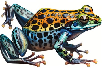 Obraz premium frog on white background
