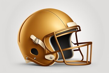 Fototapeta premium American football helmet illustration, sports concept, white background. Generative AI