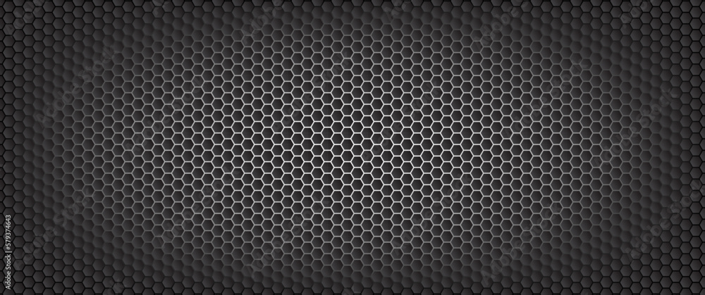 Poster abstract black texture background hexagon. seamless pattern of the hexagonal netting. vector illustr