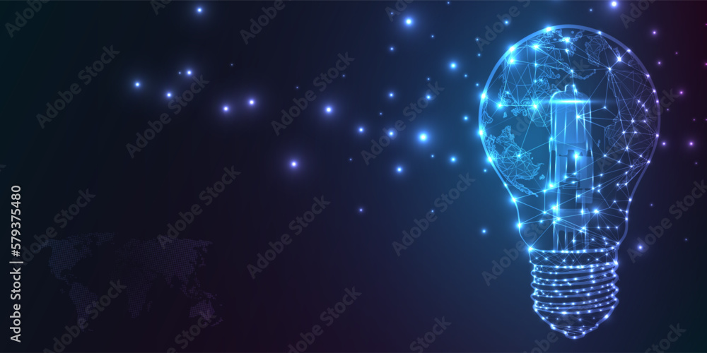 Poster cloud computing. electric and global network connections concept design with earth globe inside a gl
