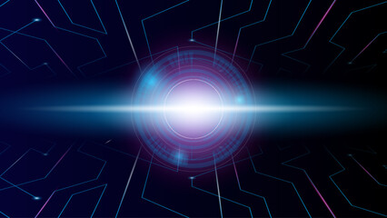 technology background with blue and pink light effect, suitable for backgrounds, banners, posters, presentations and more