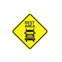 illustration of rest area, rest area road sign, vector art.