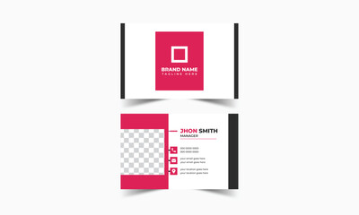 Corporate Modern Business Card Design Template Creative and Clean Business Card Name card Visting Card Simple Flat Vector Design Vector Illustration Print Template
