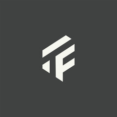 Simple TF logo designs TF monogram Illustrations