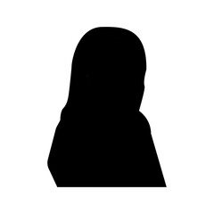 Vector silhouette of woman , figure of young girl, sexy profile, black color, isolated on a white background